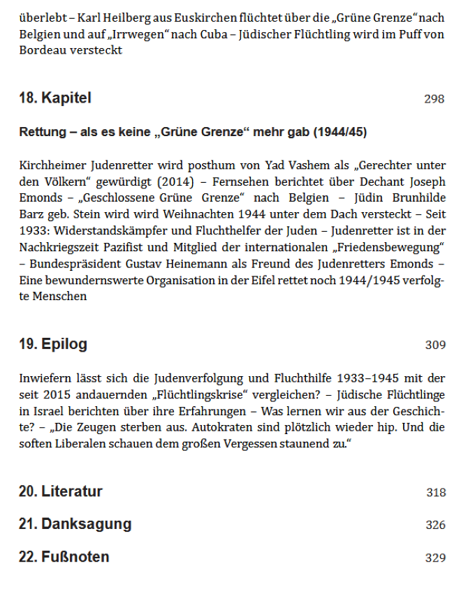 Grüne Grenze Inhaltsverzeichnis 11