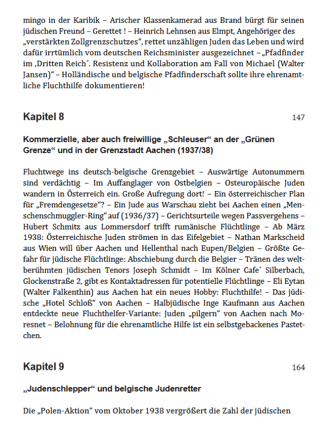 Grüne Grenze Inhaltsverzeichnis 6