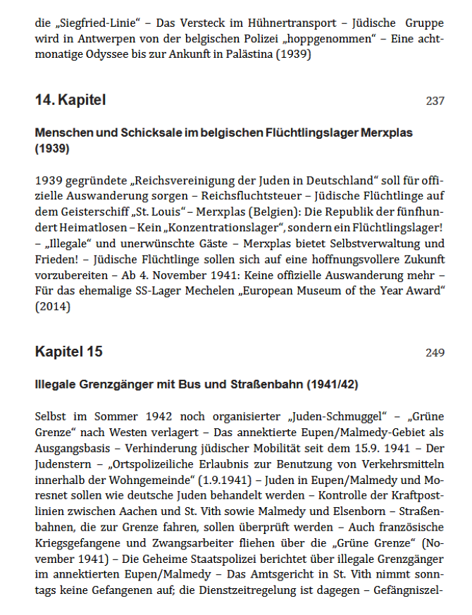 Grüne Grenze Inhaltsverzeichnis 9