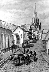 Mühlenstraße Gemünd  und Synagoge